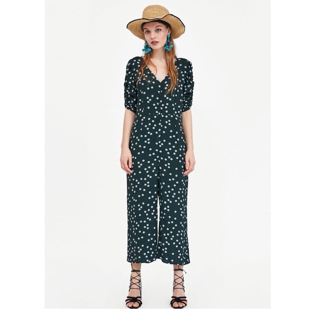 ZARA floral jumpsuit